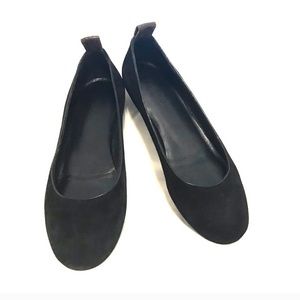 Louis Vuitton Black Suede Ballerina Flats